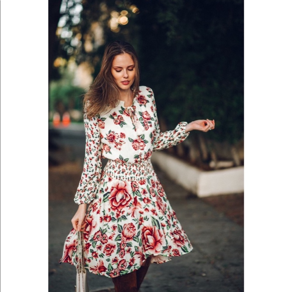 Farm Rio- Anabela Smocked Dress